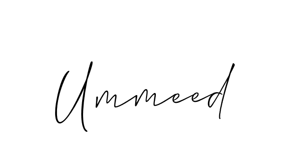 Make a beautiful signature design for name Ummeed. With this signature (Allison_Script) style, you can create a handwritten signature for free. Ummeed signature style 2 images and pictures png