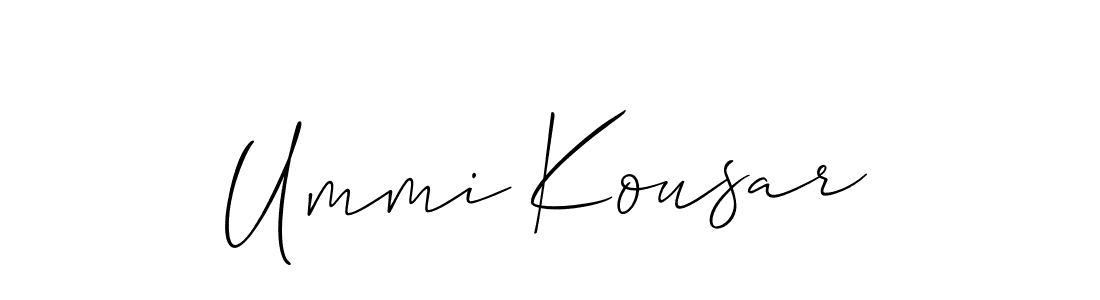 Allison_Script is a professional signature style that is perfect for those who want to add a touch of class to their signature. It is also a great choice for those who want to make their signature more unique. Get Ummi Kousar name to fancy signature for free. Ummi Kousar signature style 2 images and pictures png