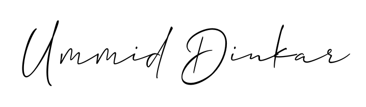 A sleek calligraphic signature for name Ummid Dinkar utilizing Allison_Script styling. Great for adding personal signatures to photos and art. Ummid Dinkar signature style 2 images and pictures png