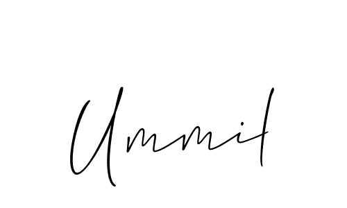 if you are searching for the best signature style for your name Ummil. so please give up your signature search. here we have designed multiple signature styles  using Allison_Script. Ummil signature style 2 images and pictures png