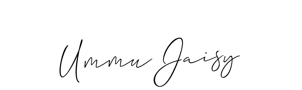 if you are searching for the best signature style for your name Ummu Jaisy. so please give up your signature search. here we have designed multiple signature styles  using Allison_Script. Ummu Jaisy signature style 2 images and pictures png