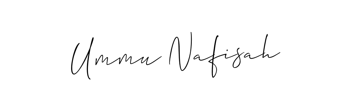 Ummu Nafisah stylish signature style. Best Handwritten Sign (Allison_Script) for my name. Handwritten Signature Collection Ideas for my name Ummu Nafisah. Ummu Nafisah signature style 2 images and pictures png