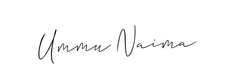 Also we have Ummu Naima name is the best signature style. Create professional handwritten signature collection using Allison_Script autograph style. Ummu Naima signature style 2 images and pictures png