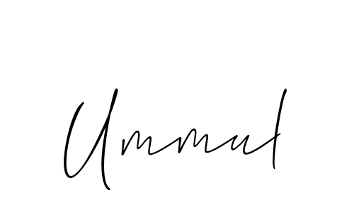 You should practise on your own different ways (Allison_Script) to write your name (Ummul) in signature. don't let someone else do it for you. Ummul signature style 2 images and pictures png