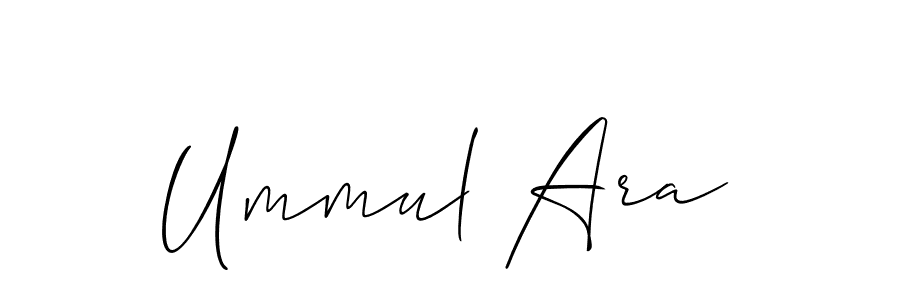 Use a signature maker to create a handwritten signature online. With this signature software, you can design (Allison_Script) your own signature for name Ummul Ara. Ummul Ara signature style 2 images and pictures png