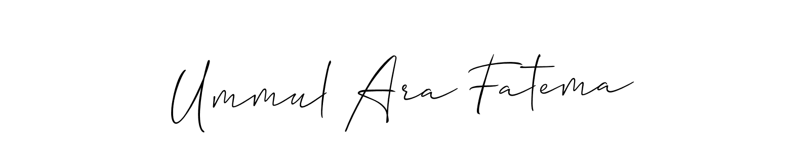 How to Draw Ummul Ara Fatema signature style? Allison_Script is a latest design signature styles for name Ummul Ara Fatema. Ummul Ara Fatema signature style 2 images and pictures png