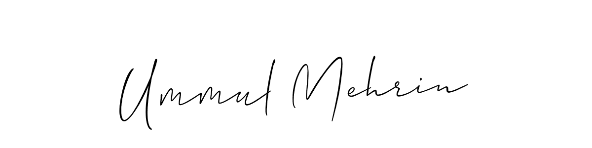 Check out images of Autograph of Ummul Mehrin name. Actor Ummul Mehrin Signature Style. Allison_Script is a professional sign style online. Ummul Mehrin signature style 2 images and pictures png