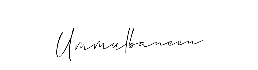 Ummulbaneen stylish signature style. Best Handwritten Sign (Allison_Script) for my name. Handwritten Signature Collection Ideas for my name Ummulbaneen. Ummulbaneen signature style 2 images and pictures png