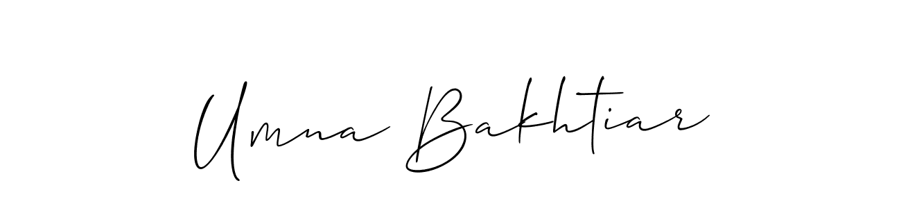 This is the best signature style for the Umna Bakhtiar name. Also you like these signature font (Allison_Script). Mix name signature. Umna Bakhtiar signature style 2 images and pictures png