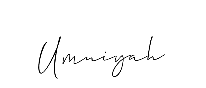 Make a beautiful signature design for name Umniyah. Use this online signature maker to create a handwritten signature for free. Umniyah signature style 2 images and pictures png