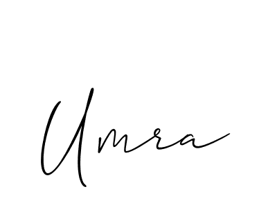 Umra stylish signature style. Best Handwritten Sign (Allison_Script) for my name. Handwritten Signature Collection Ideas for my name Umra. Umra signature style 2 images and pictures png
