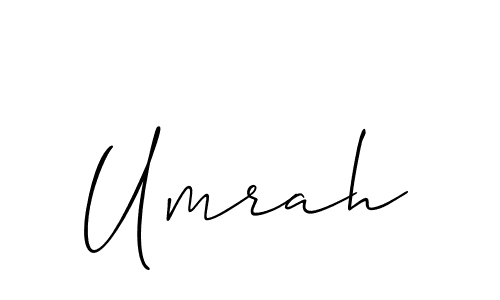 Create a beautiful signature design for name Umrah. With this signature (Allison_Script) fonts, you can make a handwritten signature for free. Umrah signature style 2 images and pictures png