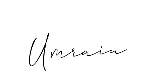 How to make Umrain signature? Allison_Script is a professional autograph style. Create handwritten signature for Umrain name. Umrain signature style 2 images and pictures png