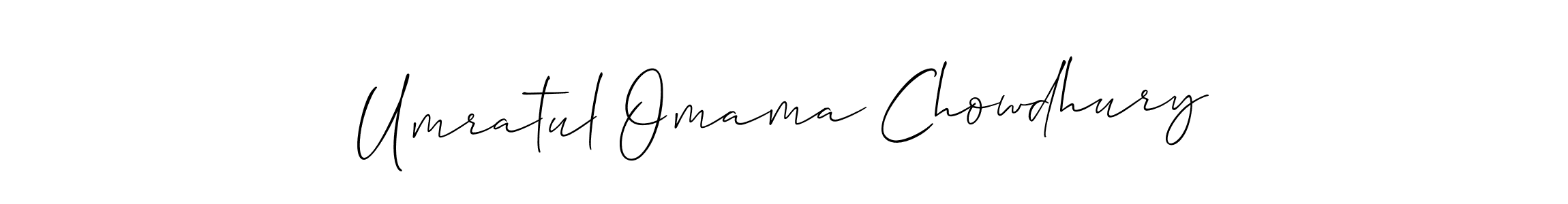 Design your own signature with our free online signature maker. With this signature software, you can create a handwritten (Allison_Script) signature for name Umratul Omama Chowdhury. Umratul Omama Chowdhury signature style 2 images and pictures png