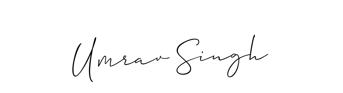 Also we have Umrav Singh name is the best signature style. Create professional handwritten signature collection using Allison_Script autograph style. Umrav Singh signature style 2 images and pictures png