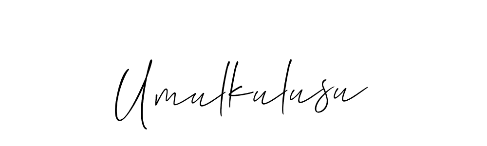 It looks lik you need a new signature style for name Umulkulusu. Design unique handwritten (Allison_Script) signature with our free signature maker in just a few clicks. Umulkulusu signature style 2 images and pictures png