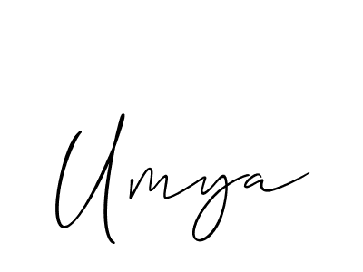 The best way (Allison_Script) to make a short signature is to pick only two or three words in your name. The name Umya include a total of six letters. For converting this name. Umya signature style 2 images and pictures png