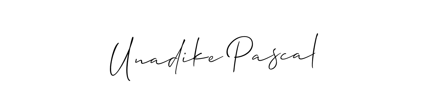 How to Draw Unadike Pascal signature style? Allison_Script is a latest design signature styles for name Unadike Pascal. Unadike Pascal signature style 2 images and pictures png