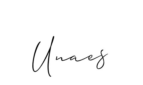 Also You can easily find your signature by using the search form. We will create Unaes name handwritten signature images for you free of cost using Allison_Script sign style. Unaes signature style 2 images and pictures png