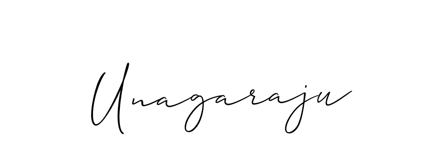 How to make Unagaraju signature? Allison_Script is a professional autograph style. Create handwritten signature for Unagaraju name. Unagaraju signature style 2 images and pictures png