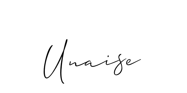 How to make Unaise signature? Allison_Script is a professional autograph style. Create handwritten signature for Unaise name. Unaise signature style 2 images and pictures png