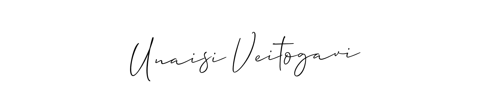 Best and Professional Signature Style for Unaisi Veitogavi. Allison_Script Best Signature Style Collection. Unaisi Veitogavi signature style 2 images and pictures png