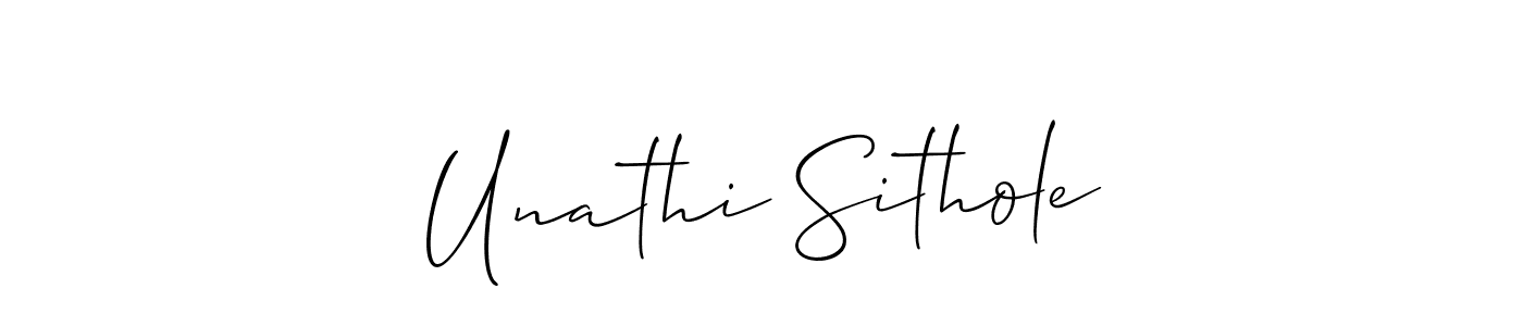 Unathi Sithole stylish signature style. Best Handwritten Sign (Allison_Script) for my name. Handwritten Signature Collection Ideas for my name Unathi Sithole. Unathi Sithole signature style 2 images and pictures png