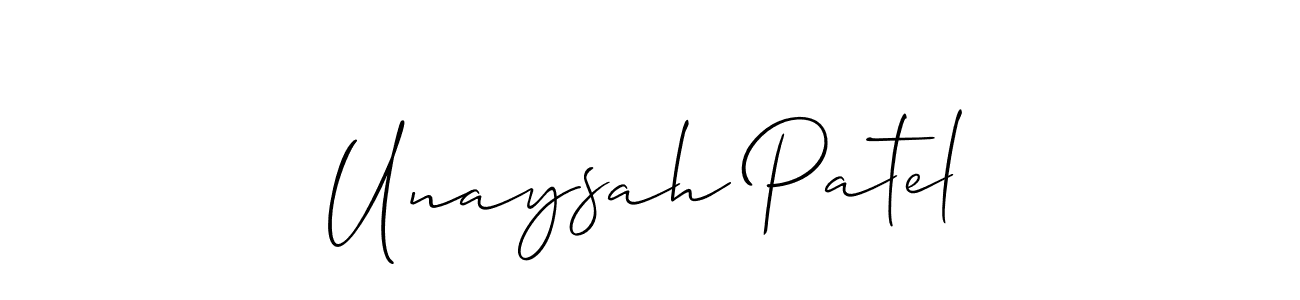 Check out images of Autograph of Unaysah Patel name. Actor Unaysah Patel Signature Style. Allison_Script is a professional sign style online. Unaysah Patel signature style 2 images and pictures png