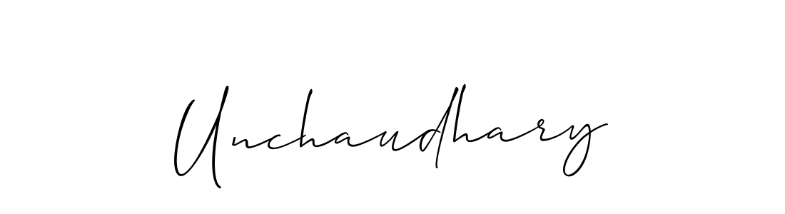 Allison_Script is a professional signature style that is perfect for those who want to add a touch of class to their signature. It is also a great choice for those who want to make their signature more unique. Get Unchaudhary name to fancy signature for free. Unchaudhary signature style 2 images and pictures png