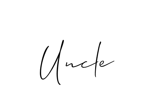 Allison_Script is a professional signature style that is perfect for those who want to add a touch of class to their signature. It is also a great choice for those who want to make their signature more unique. Get Uncle name to fancy signature for free. Uncle signature style 2 images and pictures png