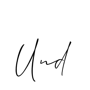 Make a beautiful signature design for name Und. Use this online signature maker to create a handwritten signature for free. Und signature style 2 images and pictures png