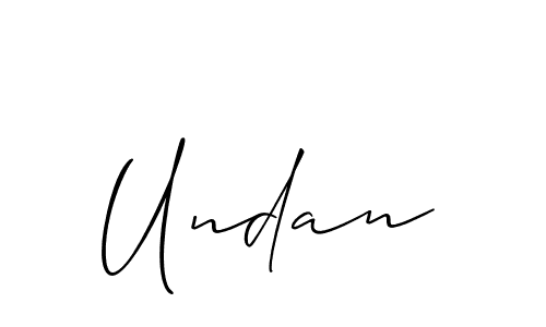 Also we have Undan name is the best signature style. Create professional handwritten signature collection using Allison_Script autograph style. Undan signature style 2 images and pictures png