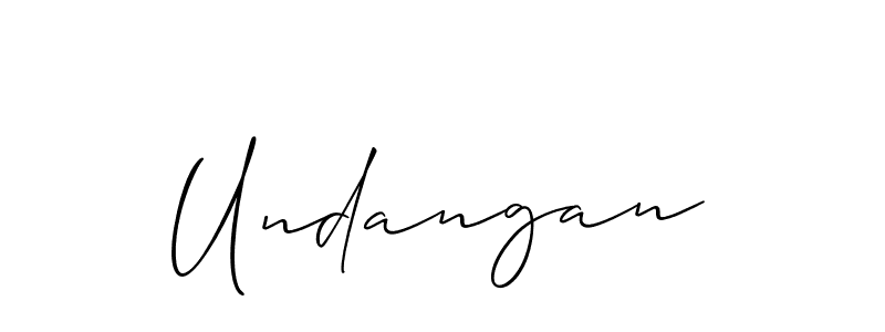 Use a signature maker to create a handwritten signature online. With this signature software, you can design (Allison_Script) your own signature for name Undangan. Undangan signature style 2 images and pictures png