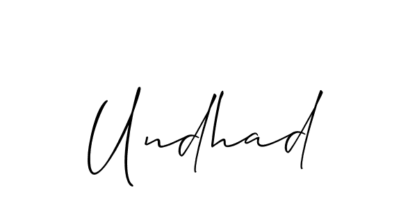 Make a beautiful signature design for name Undhad. Use this online signature maker to create a handwritten signature for free. Undhad signature style 2 images and pictures png