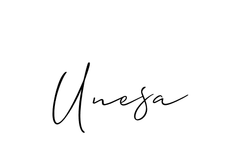 Create a beautiful signature design for name Unesa. With this signature (Allison_Script) fonts, you can make a handwritten signature for free. Unesa signature style 2 images and pictures png