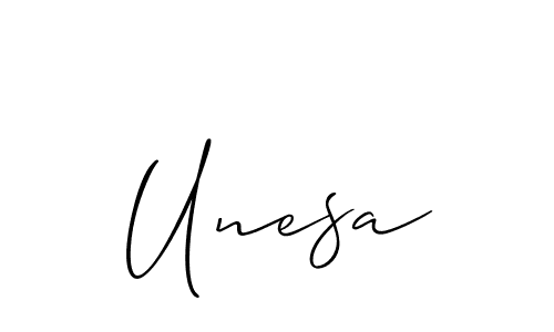 Similarly Allison_Script is the best handwritten signature design. Signature creator online .You can use it as an online autograph creator for name Unesa. Unesa signature style 2 images and pictures png