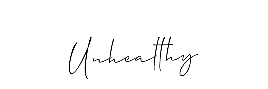 You should practise on your own different ways (Allison_Script) to write your name (Unhealthy) in signature. don't let someone else do it for you. Unhealthy signature style 2 images and pictures png