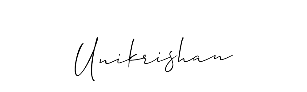 Similarly Allison_Script is the best handwritten signature design. Signature creator online .You can use it as an online autograph creator for name Unikrishan. Unikrishan signature style 2 images and pictures png