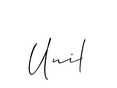 How to Draw Unil signature style? Allison_Script is a latest design signature styles for name Unil. Unil signature style 2 images and pictures png