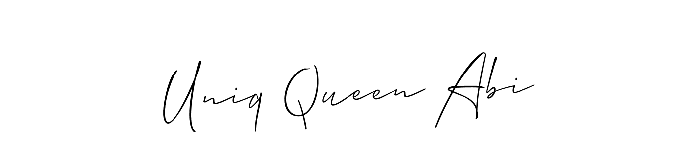 This is the best signature style for the Uniq Queen Abi name. Also you like these signature font (Allison_Script). Mix name signature. Uniq Queen Abi signature style 2 images and pictures png
