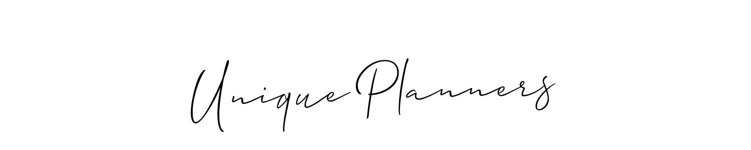 This is the best signature style for the Unique Planners name. Also you like these signature font (Allison_Script). Mix name signature. Unique Planners signature style 2 images and pictures png