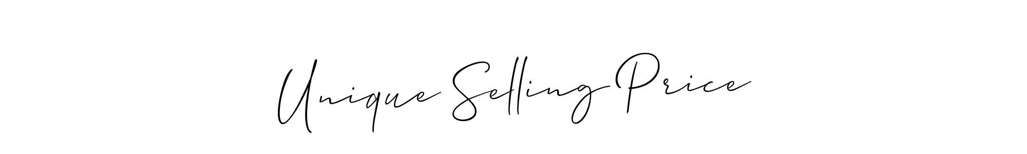 How to make Unique Selling Price name signature. Use Allison_Script style for creating short signs online. This is the latest handwritten sign. Unique Selling Price signature style 2 images and pictures png