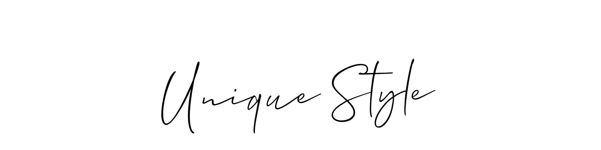 How to make Unique Style name signature. Use Allison_Script style for creating short signs online. This is the latest handwritten sign. Unique Style signature style 2 images and pictures png