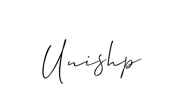 Best and Professional Signature Style for Unishp. Allison_Script Best Signature Style Collection. Unishp signature style 2 images and pictures png