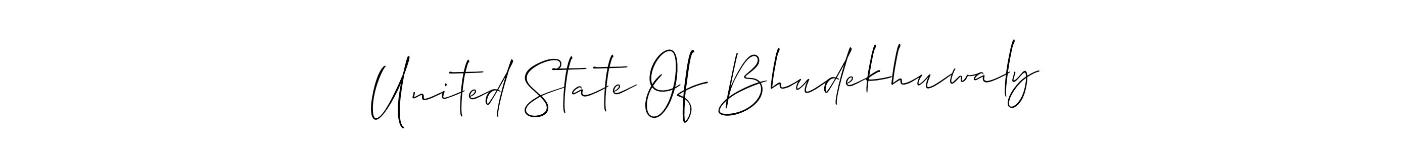 You should practise on your own different ways (Allison_Script) to write your name (United State Of Bhudekhuwaly) in signature. don't let someone else do it for you. United State Of Bhudekhuwaly signature style 2 images and pictures png