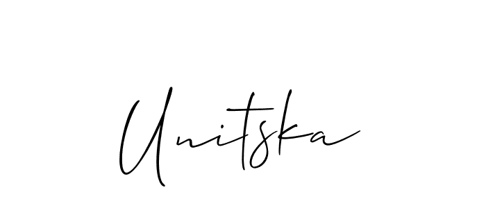 Best and Professional Signature Style for Unitska. Allison_Script Best Signature Style Collection. Unitska signature style 2 images and pictures png