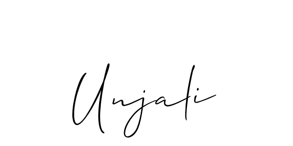 Once you've used our free online signature maker to create your best signature Allison_Script style, it's time to enjoy all of the benefits that Unjali name signing documents. Unjali signature style 2 images and pictures png