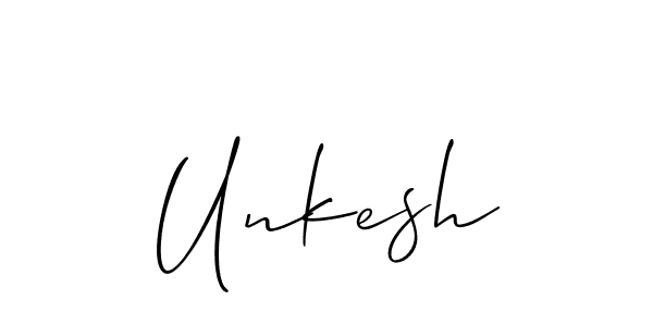 Best and Professional Signature Style for Unkesh. Allison_Script Best Signature Style Collection. Unkesh signature style 2 images and pictures png