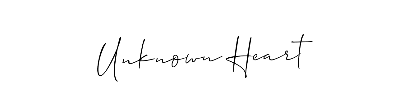 You should practise on your own different ways (Allison_Script) to write your name (Unknown Heart) in signature. don't let someone else do it for you. Unknown Heart signature style 2 images and pictures png