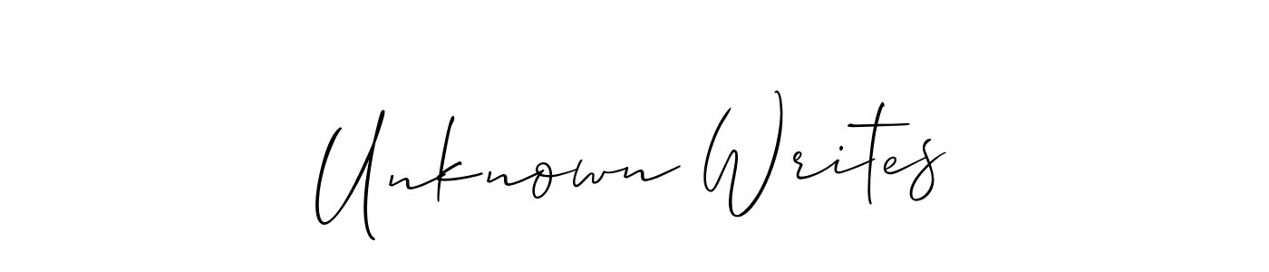 How to Draw Unknown Writes signature style? Allison_Script is a latest design signature styles for name Unknown Writes. Unknown Writes signature style 2 images and pictures png